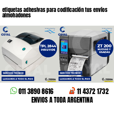 etiquetas adhesivas para codificación tus envíos almohadones