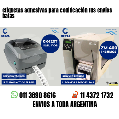 etiquetas adhesivas para codificación tus envíos batas
