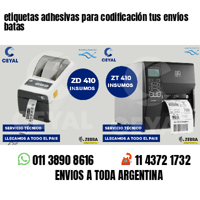 etiquetas adhesivas para codificación tus envíos batas