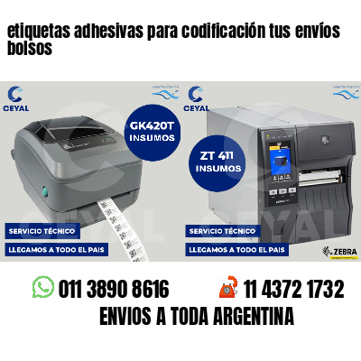 etiquetas adhesivas para codificación tus envíos bolsos