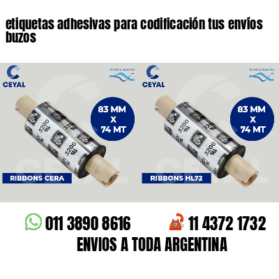 etiquetas adhesivas para codificación tus envíos buzos
