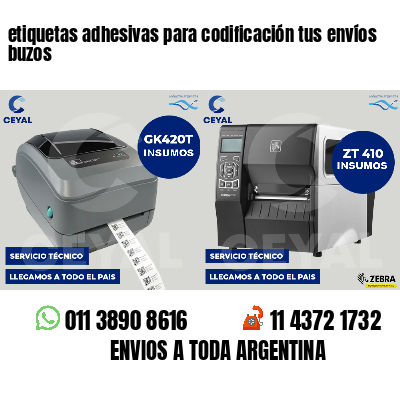 etiquetas adhesivas para codificación tus envíos buzos