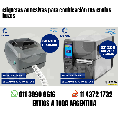 etiquetas adhesivas para codificación tus envíos buzos