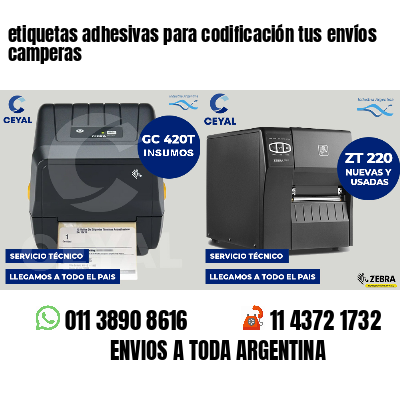 etiquetas adhesivas para codificación tus envíos camperas