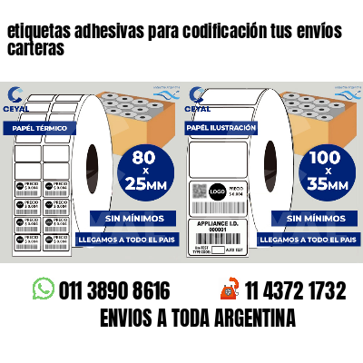 etiquetas adhesivas para codificación tus envíos carteras
