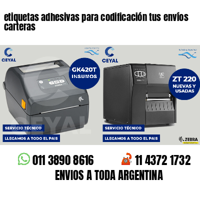 etiquetas adhesivas para codificación tus envíos carteras