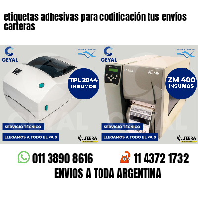 etiquetas adhesivas para codificación tus envíos carteras