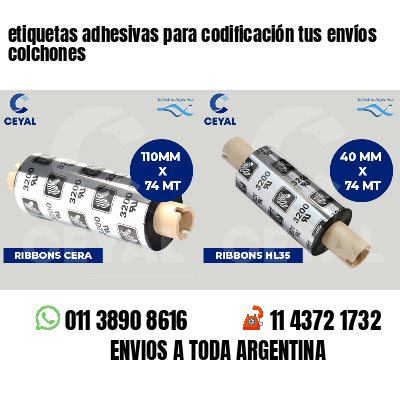 etiquetas adhesivas para codificación tus envíos colchones