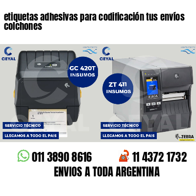 etiquetas adhesivas para codificación tus envíos colchones