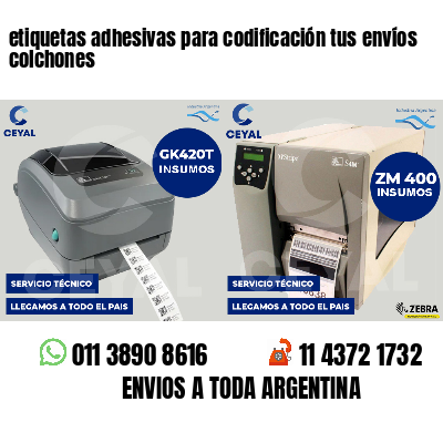 etiquetas adhesivas para codificación tus envíos colchones