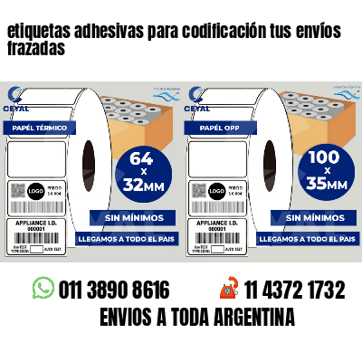 etiquetas adhesivas para codificación tus envíos frazadas