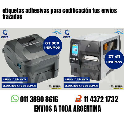 etiquetas adhesivas para codificación tus envíos frazadas