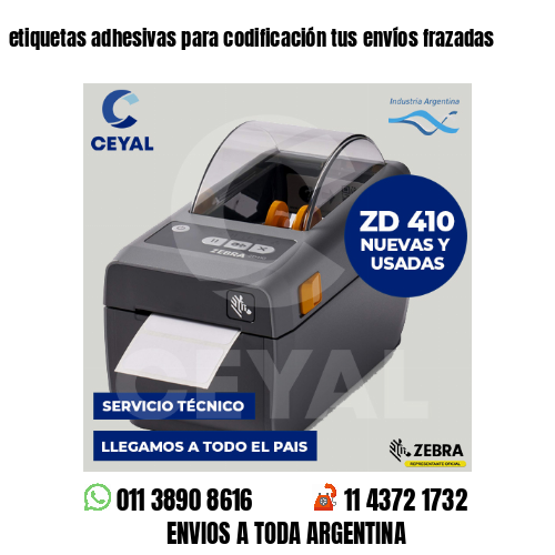 etiquetas adhesivas para codificación tus envíos frazadas