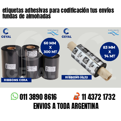 etiquetas adhesivas para codificación tus envíos fundas de almohadas
