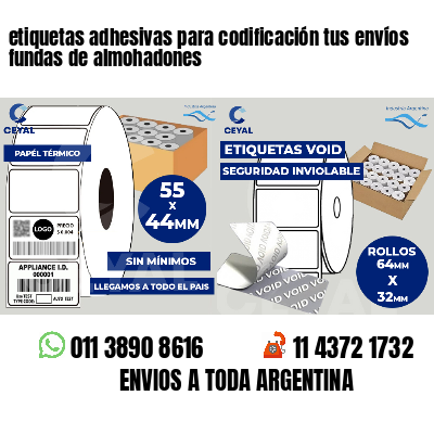 etiquetas adhesivas para codificación tus envíos fundas de almohadones