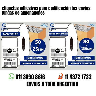 etiquetas adhesivas para codificación tus envíos fundas de almohadones