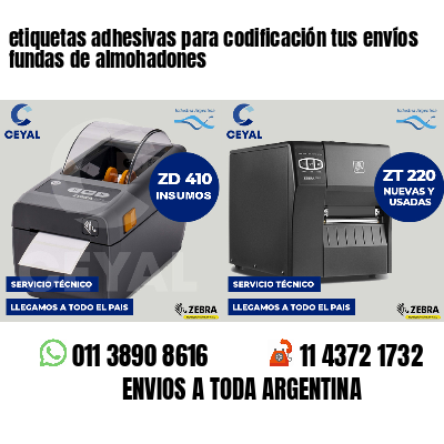 etiquetas adhesivas para codificación tus envíos fundas de almohadones