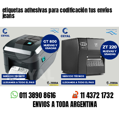etiquetas adhesivas para codificación tus envíos jeans