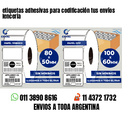 etiquetas adhesivas para codificación tus envíos lenceria