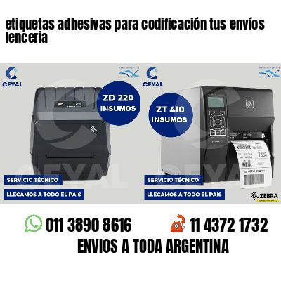 etiquetas adhesivas para codificación tus envíos lenceria