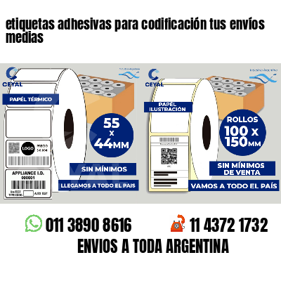 etiquetas adhesivas para codificación tus envíos medias