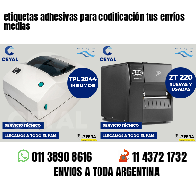 etiquetas adhesivas para codificación tus envíos medias