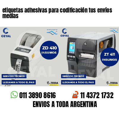 etiquetas adhesivas para codificación tus envíos medias