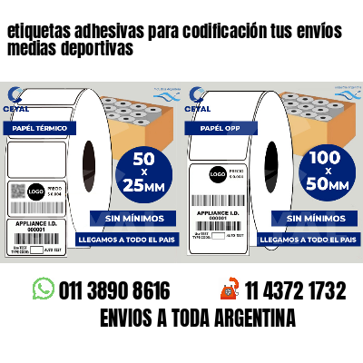 etiquetas adhesivas para codificación tus envíos medias deportivas