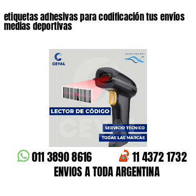 etiquetas adhesivas para codificación tus envíos medias deportivas