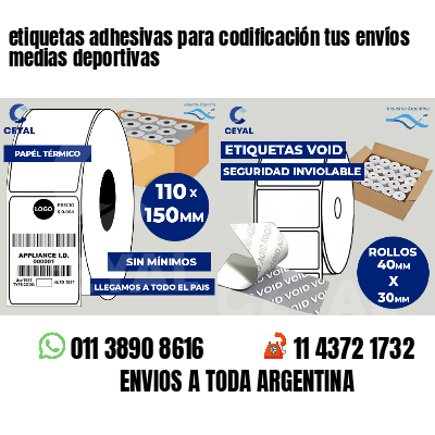etiquetas adhesivas para codificación tus envíos medias deportivas