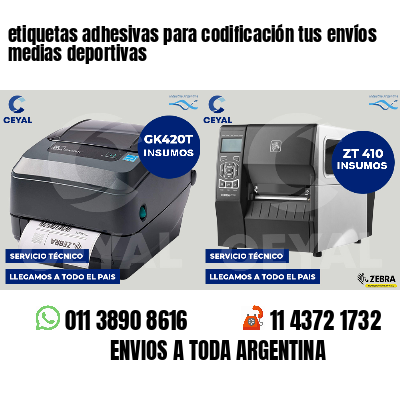 etiquetas adhesivas para codificación tus envíos medias deportivas