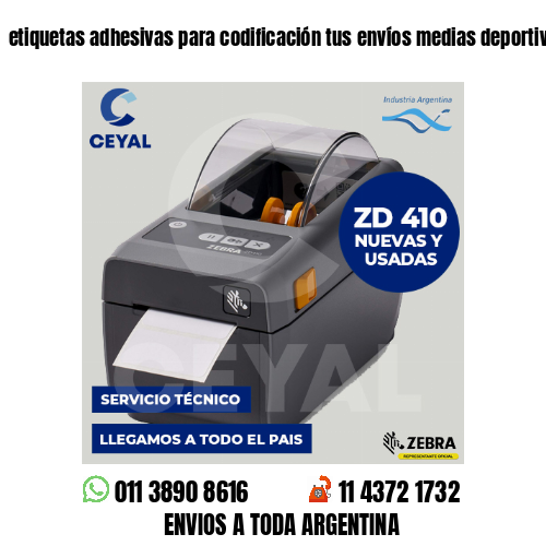 etiquetas adhesivas para codificación tus envíos medias deportivas