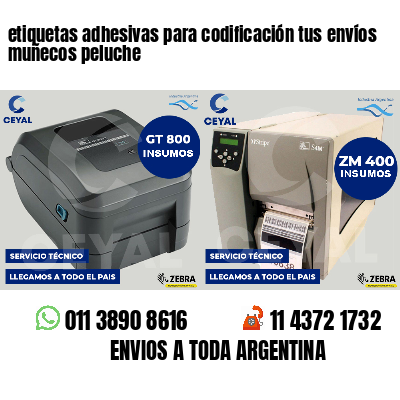 etiquetas adhesivas para codificación tus envíos muñecos peluche