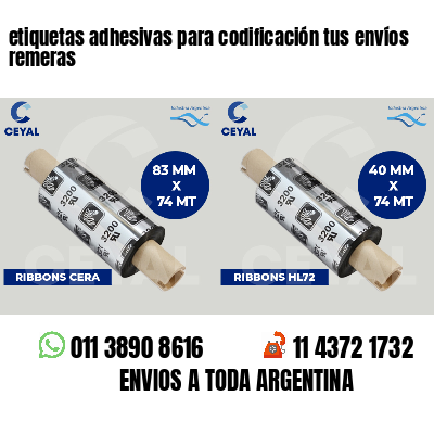 etiquetas adhesivas para codificación tus envíos remeras
