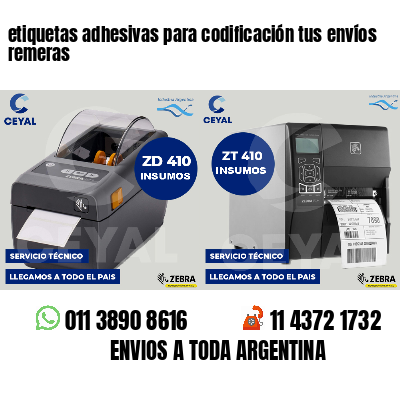 etiquetas adhesivas para codificación tus envíos remeras