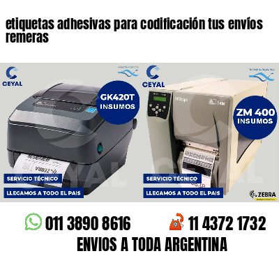 etiquetas adhesivas para codificación tus envíos remeras