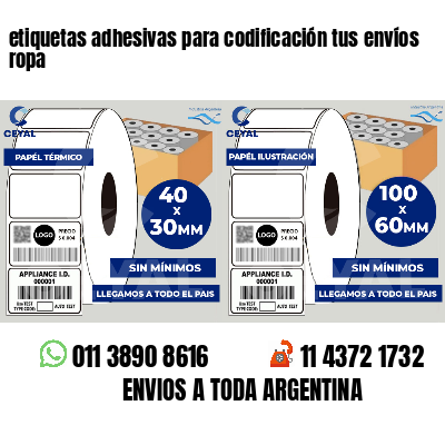 etiquetas adhesivas para codificación tus envíos ropa
