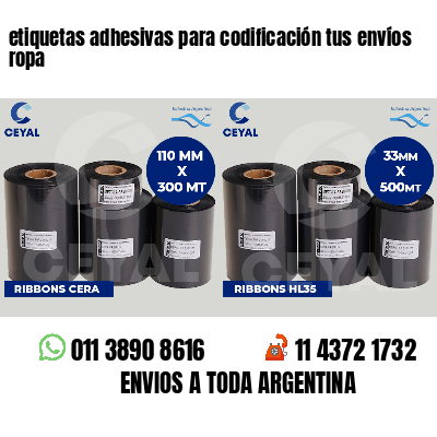 etiquetas adhesivas para codificación tus envíos ropa