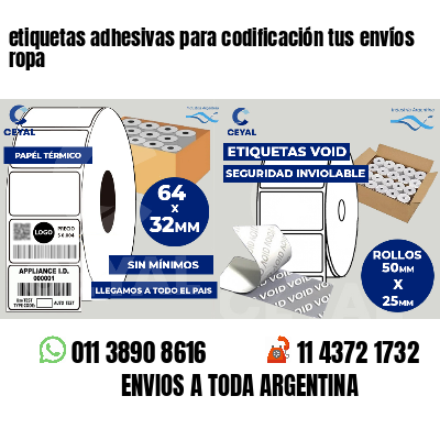 etiquetas adhesivas para codificación tus envíos ropa