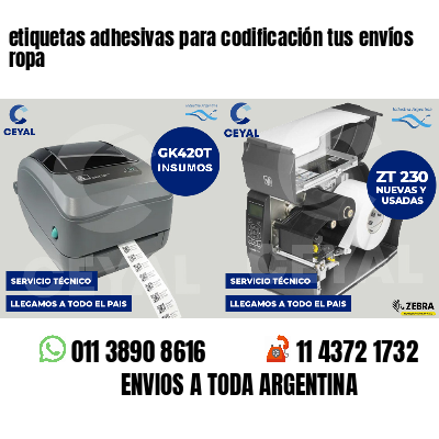 etiquetas adhesivas para codificación tus envíos ropa