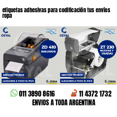 etiquetas adhesivas para codificación tus envíos ropa