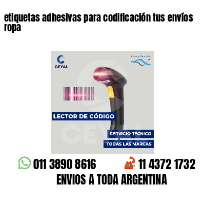etiquetas adhesivas para codificación tus envíos ropa