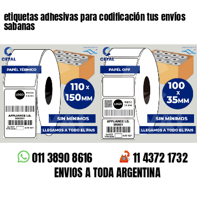 etiquetas adhesivas para codificación tus envíos sabanas