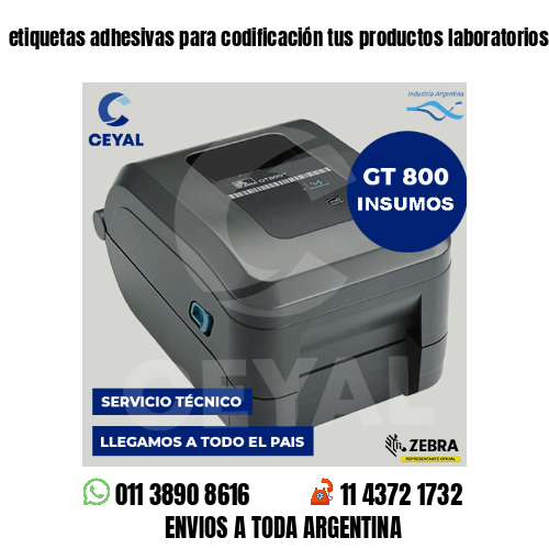 etiquetas adhesivas para codificación tus productos laboratorios