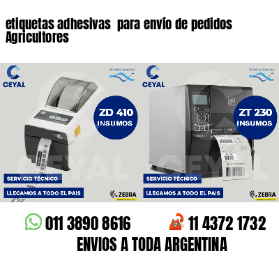 etiquetas adhesivas  para envío de pedidos Agricultores