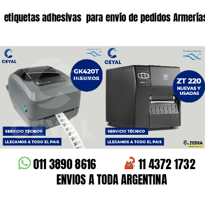 etiquetas adhesivas  para envío de pedidos Armerías