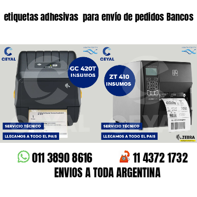 etiquetas adhesivas  para envío de pedidos Bancos