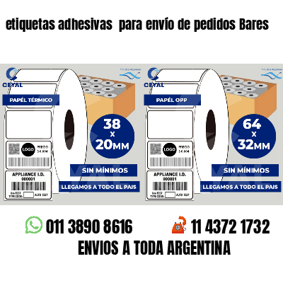 etiquetas adhesivas  para envío de pedidos Bares