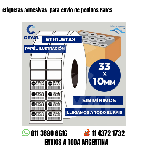 etiquetas adhesivas  para envío de pedidos Bares