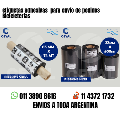 etiquetas adhesivas  para envío de pedidos Bicicleterías